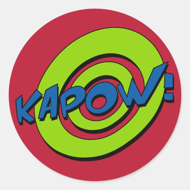 Kapow Comic Book Sticker (Front)