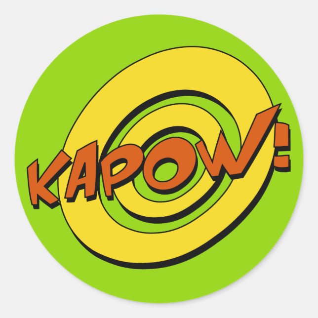 Kapow Comic Book Sticker (Front)