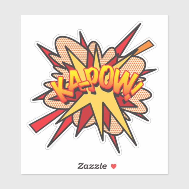 KAPOW Fun Retro Comic Book Pop Art (Sheet)