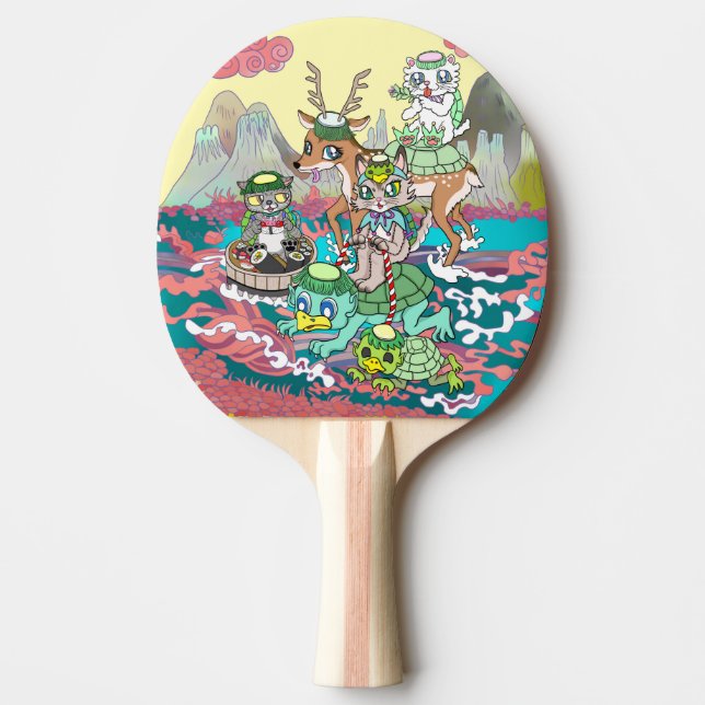 Kappa & 3 Nyann & Deer Ping Pong Paddle (Front)