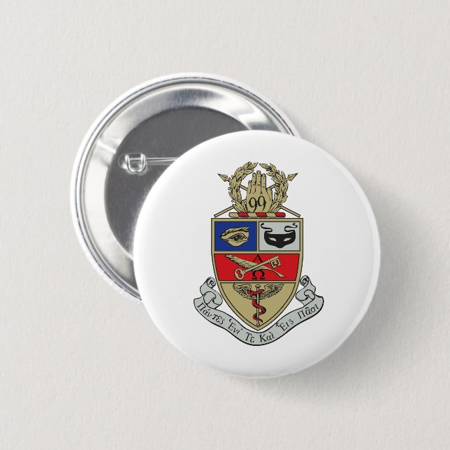 Kappa Psi Crest 2 Inch Round Button (Front & Back)
