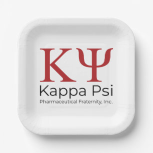 Kappa Psi Pharmaceutical Fraternity Paper Plate