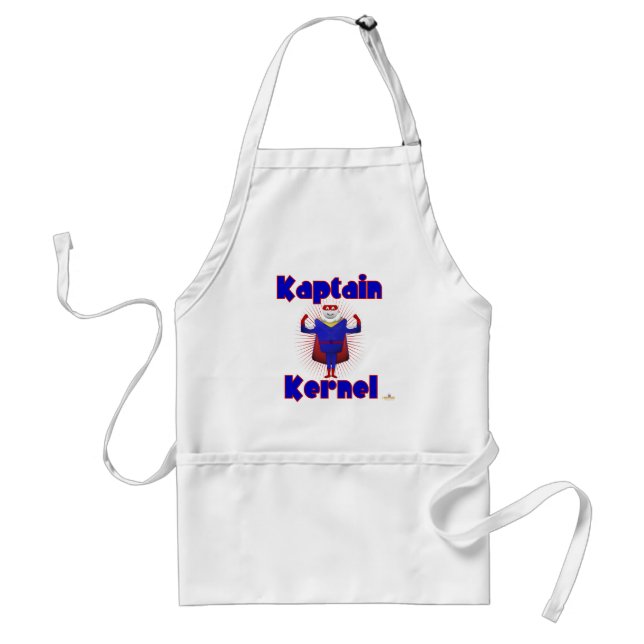 Kaptain Kernel Popcorn Superhero Standard Apron (Front)