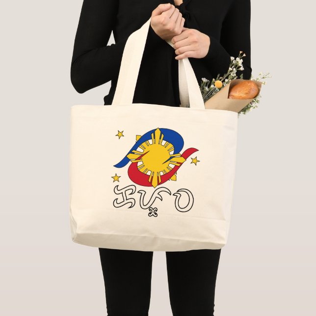 Kapwa (Baybayin script) Large Tote Bag (Front (Product))