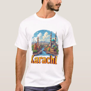 Karachi Pakistan City Gift For Travelers 🗺️ T-Shirt