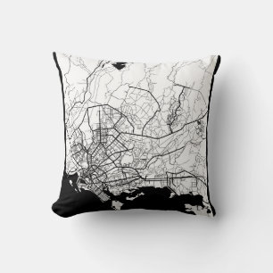 Karachi Pakistan Map Throw Pillow