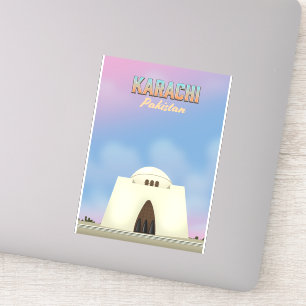 Karachi Pakistan travel poster