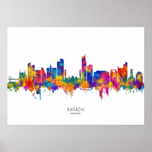 Karachi Skyline Pakistan Poster