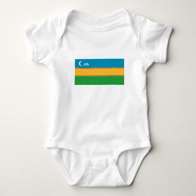 Karakalpakstan Flag Baby Bodysuit (Front)