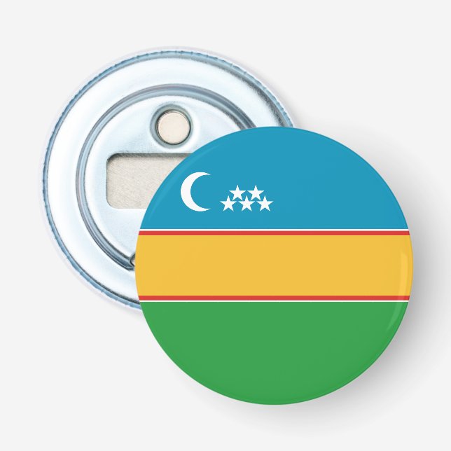Karakalpakstan Flag Bottle Opener (Front)