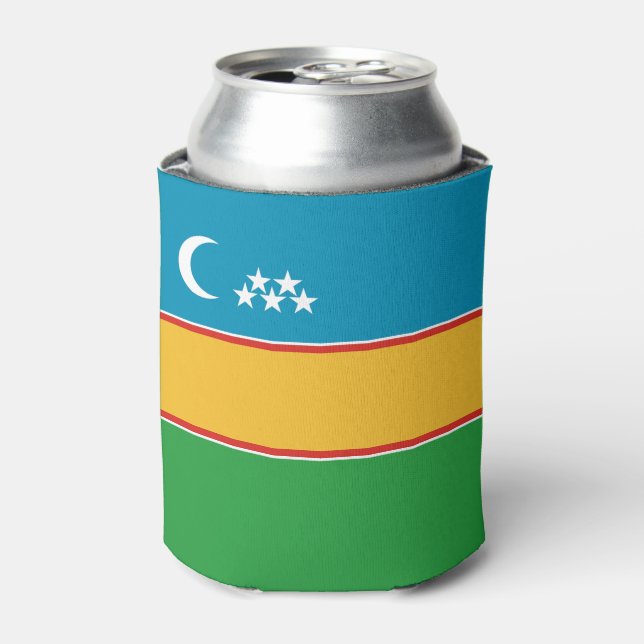 Karakalpakstan Flag Can Cooler (Can Front)