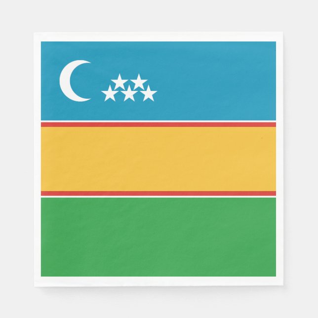 Karakalpakstan Flag Napkin (Front)