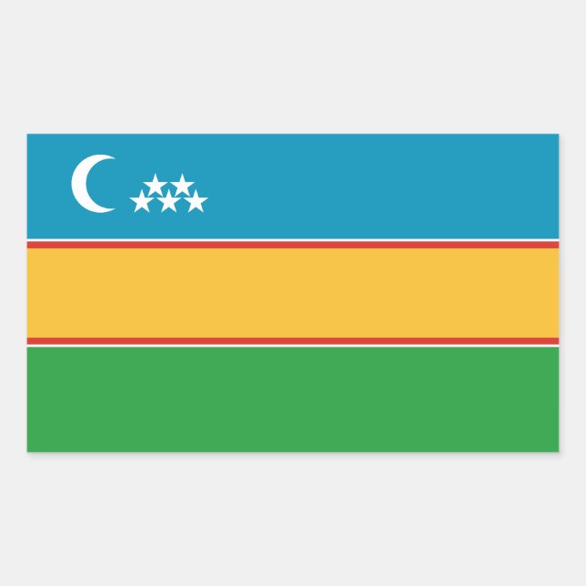 Karakalpakstan Flag Sticker (Front)