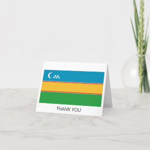Karakalpakstan Flag Thank You Card