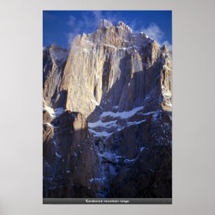 Karakoram mountain range poster