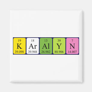 Karalyn periodic table name magnet