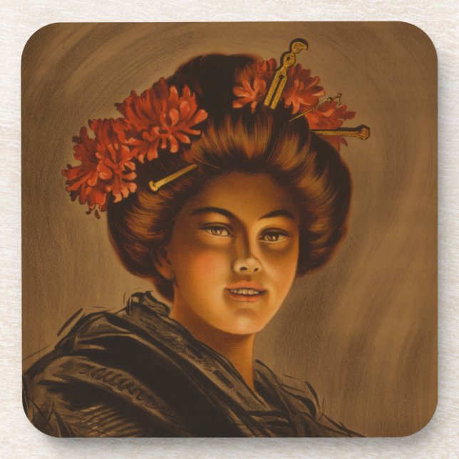 Karama: Japanese Romance Geisha Actress Coaster (Front)