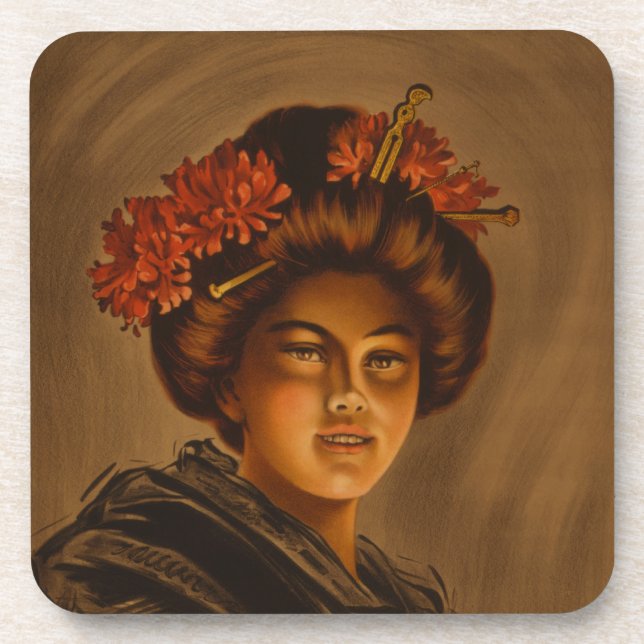 Karama: Japanese Romance Geisha Actress Coaster (Front)