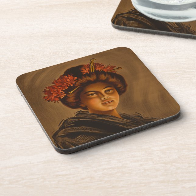 Karama: Japanese Romance Geisha Actress Coaster (Left Side)