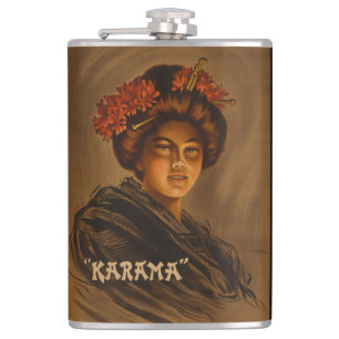 Karama: Japanese Romance Geisha Actress Hip Flask