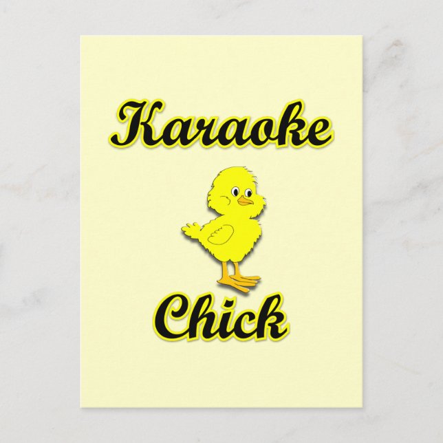 Karaoke Chick Postcard (Front)