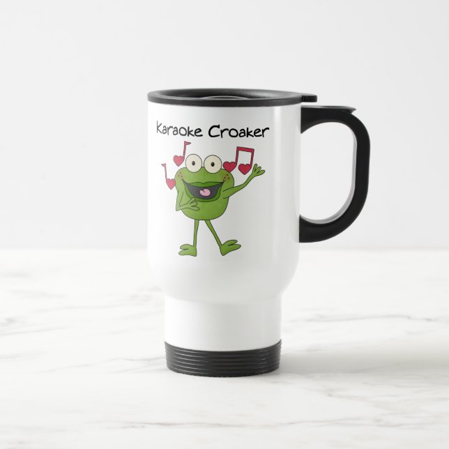 Karaoke Croaker Travel Mug (Right)