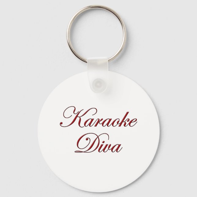 Karaoke Diva Keychain (Front)