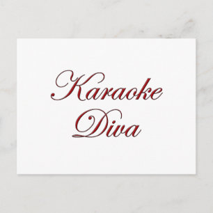 Karaoke Diva Postcard