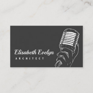 Karaoke flat style business card