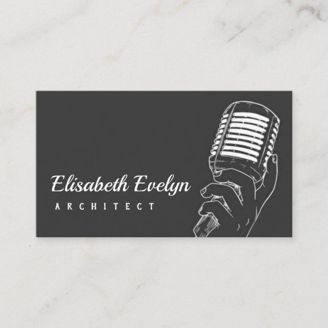 Karaoke flat style business card (Front)