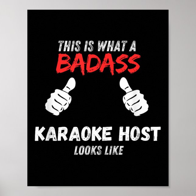 Karaoke Funny This Is What A Bad Karaoke Host Look Poster (Front)