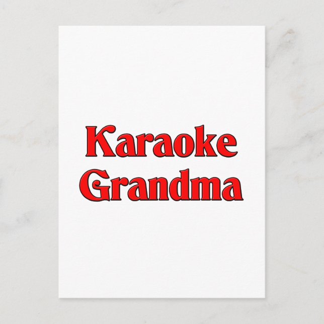 Karaoke Grandma Postcard (Front)
