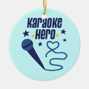 Karaoke Hero Ceramic Ornament