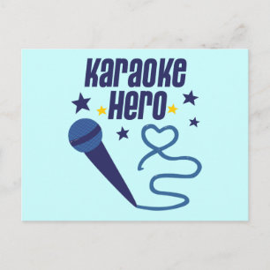 Karaoke Hero Postcard
