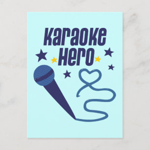 Karaoke Hero Postcard