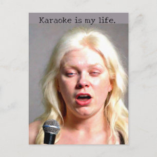 Karaoke Is My Life Postcard