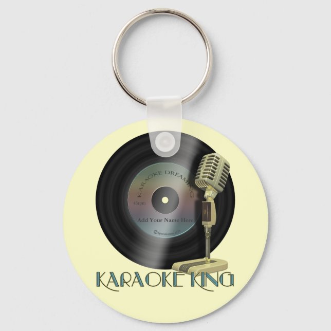 Karaoke King Keychain (Front)