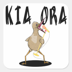 Karaoke Kiwi Square Sticker