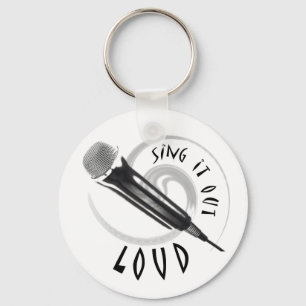 Karaoke Microphone Sing it out LOUD Keychain