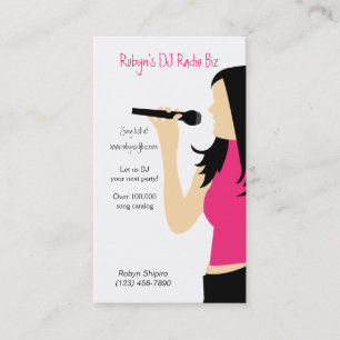 Karaoke Music DJ Service Business Card