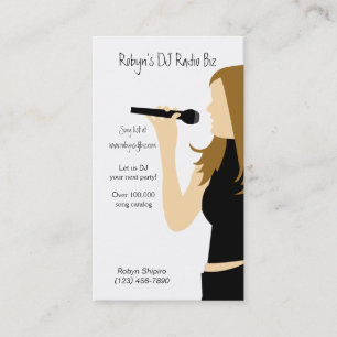 Karaoke Music DJ Service Business Card