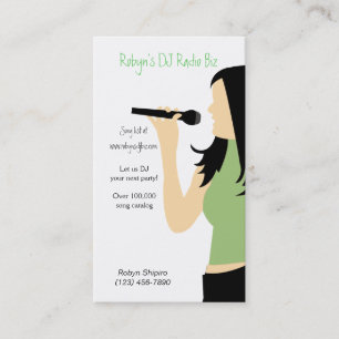 Karaoke Music DJ Service Carte de visite