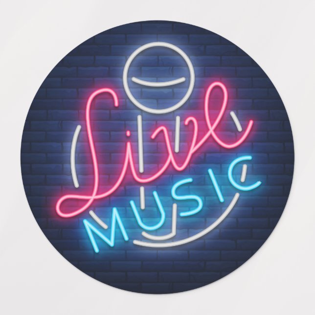 Karaoke Neon Lighting Curved Word  Art Word Text (Design 1)