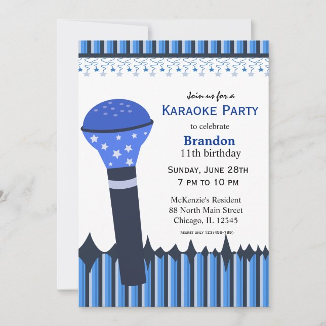 Karaoke Nights Invitation (Front)