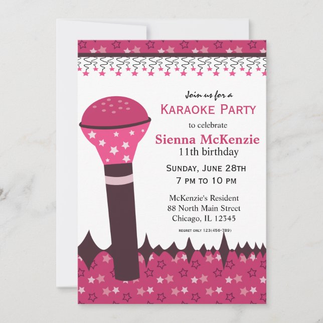 Karaoke Nights Invitation (Front)