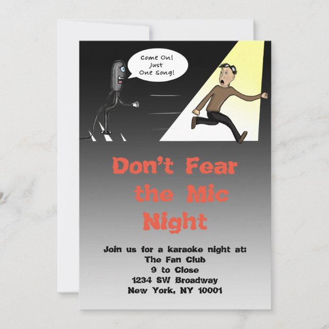 Karaoke/Open Mic Invitation (Front)