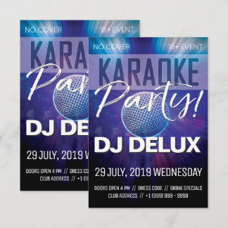 Karaoke Party | DJ | Club Flyer Invitation