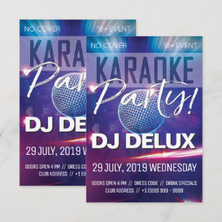 Karaoke Party | DJ | Club Flyer Invitation