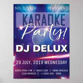 Karaoke Party | DJ | Club Flyer Poster