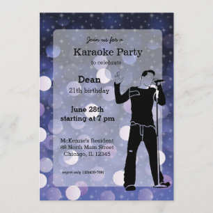 Karaoke party invitation